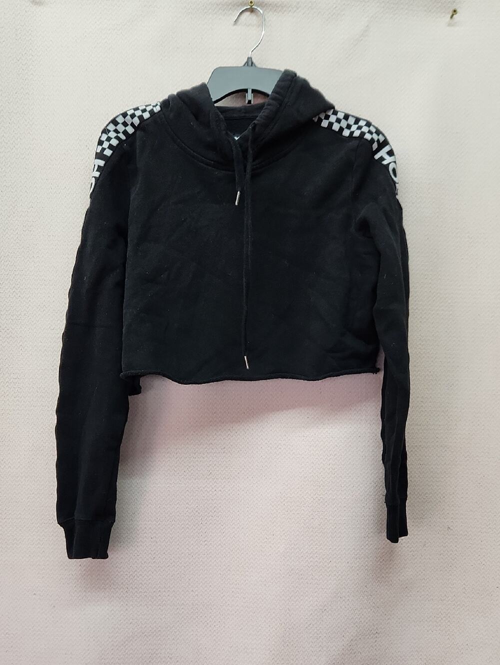 Hollister Black Pullover Hoodie with Logo Tag